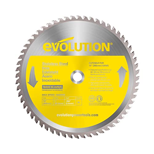 Evolution S355TCT-90CS Stainless Steel Blade TCT 355mm 90 Teeth Bore 25.4mm for Cutting Saw