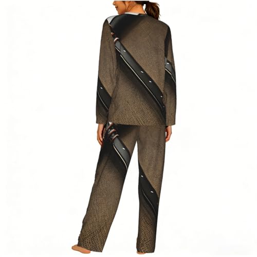 Pyjama samouraï femme : ensemble de nuit imprimé avec pantalon élastique doux