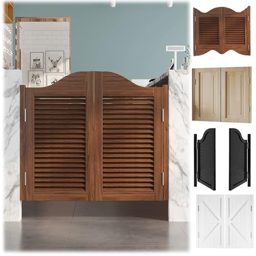 Puerta Batiente, Puerta Oscilante para Cafetería, Puertas Interior Madera Maciza，puertas Vaiven para Entrada, Cocina, Salón, Oficina 60cm 80cm 90cm 100cm Cierre Automático