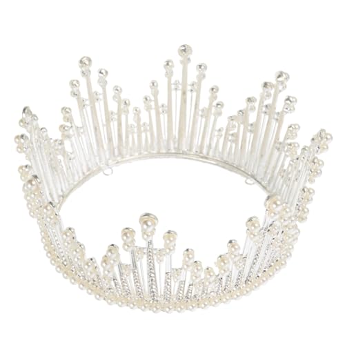 Couronne de mariée perles chic pour sublimer la coiffure de la reine de la soirée de fête