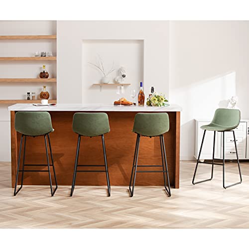 Image of Bar Stools Set of 4 for Kitchen Island, Barstool 30 Inch Seat Height