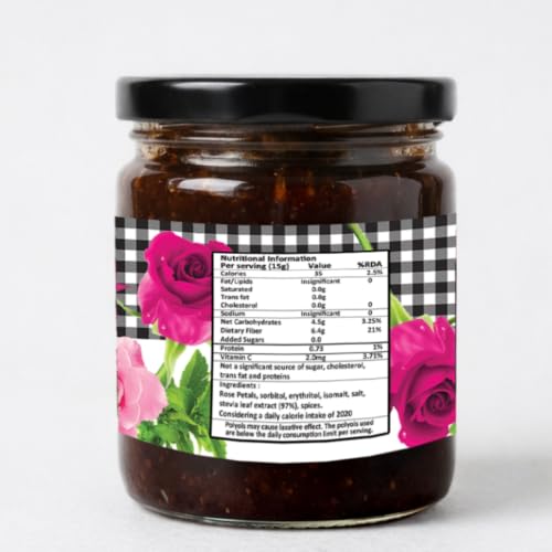 Image of Vistevia Sugar Free Gulkand (Rose Jam), Diabetic and Keto Friendly - Sweetened Naturally with Stevia - Tastes Delicious - Pack of 1 (230GM)