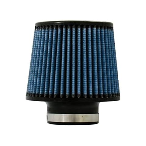 Injen Technology X-1013-BB 2.75" AMSOIL Ea Nano-Fiber Black and Blue Air Filter, Black/Blue Cover