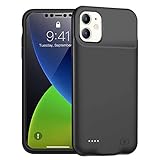 Battery Case for iPhone 12 Mini, Enhanced 6500mAh Ultra Thin Portable Protective Power Smart Charging Case Compatible with iPhone 12 Mini (5.4 inch) Rechargeable Extended Battery Charger Case (Black)