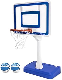 GoSports Splash Hoop Elite Pool Hoop Basketball Game with Water Weighted Base, Adjustable Height, Regulation Steel Rim and 2 Pool Basketballs