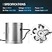 iPower 6 Inch 240 CFM Inline Duct Fan with Low Noise, Booster Exhaust for HVAC Ventilation in Grow Tent, Basements, Bathrooms and Kitchens