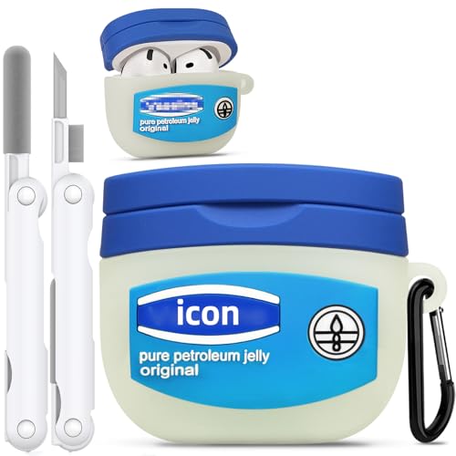 Cute for AirPods 4 Case Cover 2024 with Cleaning Kit,Funny Cartoon Kawaii for AirPods 4th Generation Case Soft Silicone case for Apple Airpods 4 Accessories with Keychain for Women Men Girls Boys