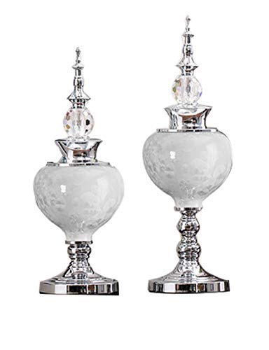 GFF Creative European Ornaments Home Decorations Living Room Wine Cabinet Ceramic Crafts Creative Ice Crack Ornaments (color : White)