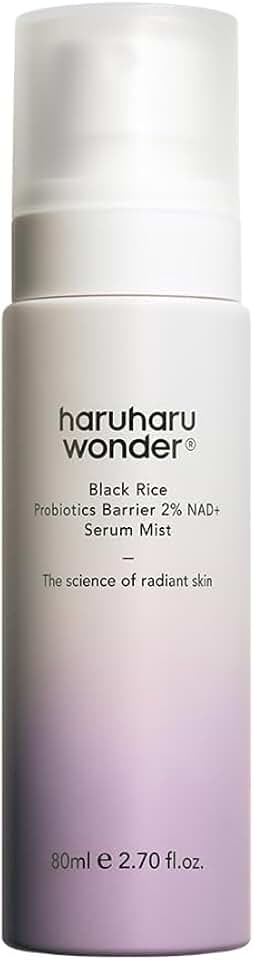 haruharu wonder Black Rice Probiotics 2% NAD+ Serum Mist, Bruma Ultrafina, Hidratante y Reafirmante, Refuerza la Barrera, Apta para Piel Sensible, con Ceramidas, Vegana, 80 ml
