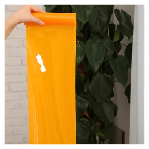 SCITOY PVC Vinyl Strip Curtain Door Welding Strip Door Refractory Anti-arc Antistatic PVC Strip Curtain Suitable for Warehouse Workshops to Prevent Sparks (Yellow,1.2x2.2m)