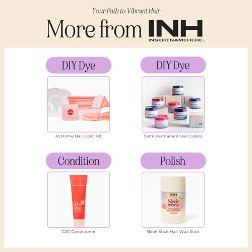 INH Semi Permanent Hair Color | Color Depositing Conditioner | Ruby Red Hair Dye | No Bleach & No Peroxide Temporary Tint for Women & Men | Vegan, Ammonia Free, & Sulfate Free | Ready to Use, 6oz