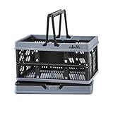 CONCEPTION DE POINTE : Notre cagette plastique présente un design perforé, permettant de voir le contenu à travers la paroi. Le côté du panier pliable est perforé, ce qui permet de ventiler efficacement les objets et d'éviter qu'ils ne soient endommagés par l'humidité.