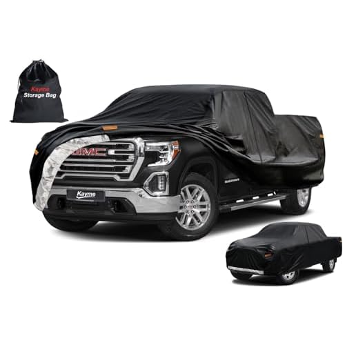 Kayme Truck Cover Custom Fit GMC Sierra Regular Cab Long/Short Bed/Extended Cab Short Bed(1998-2025). Full Exterior Heavy Duty Outdoor Pickup Truck Ca