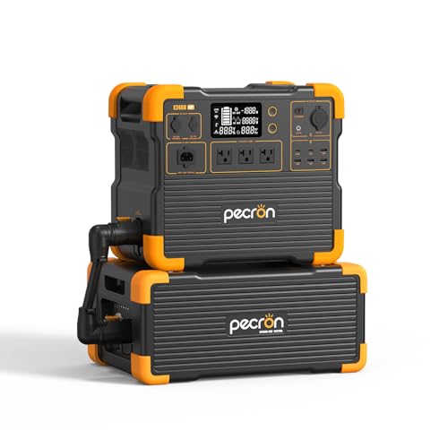 Image of PECRON E2400LFP 2048Wh /2400W with 3840Wh Extra Battery Expandable to 5888Wh, Fast Charging in 1.5 Hrs for Emergencies, Camping, RV, Home Use
