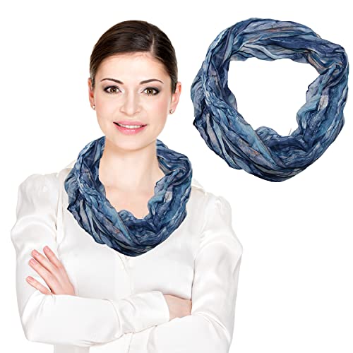 beybey® Modischer Schlauchschal Damen - Praktischer Loop Schal für vielseitige Styles - Loop Schal Damen (RB blau)