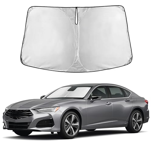 Image of Autovir Windshield Sun Shade Fit for 2021-2024 2025 2026 Acura TLX Sunshade, Front Car Window Shades Sun Visor, Blocks UV Rays & Heat, Car Accessories