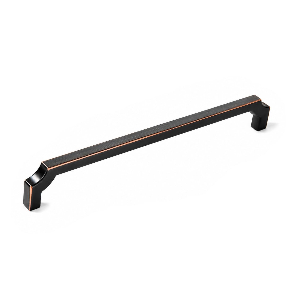 KHTUMEWARE 1-Pack 12 in Square Champagne Bronze Appliance Cabinet Pulls, Solid Satin Brass Zinc Alloy Heavy-Duty Handles for Kitchen/Bathroom Cabinets, Drawers & Cupboards (12 in Center to Center) image