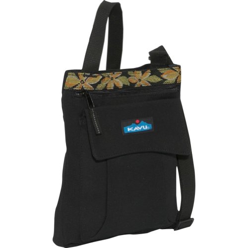 KAVU Keeper Semi Padded Sling Canvas Crossbody Bag - Black