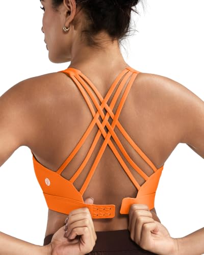 Image of RUNNING GIRL Sports Bras for Women,Crisscross Back High Impact Sports Bra with Hook Closure Workout Supportive Bra