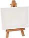 Produktbild JKG® Mini-Leinwand mit Holz-Staffelei-Ständer  gerahmt  perfekt für Künstlermalerei, kleine Leinwand  für Acryl- und Wasserbasierte Farben (16 cm x 12 cm Leinwand mit Ständer)