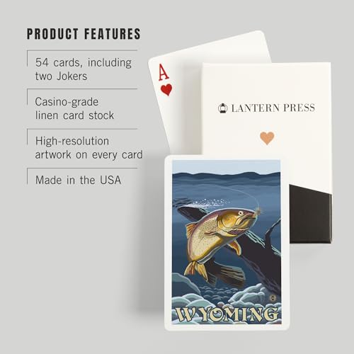 Baraja de póker Lantern Press, 52 cartas 3.5x2.5 in miniatura 3