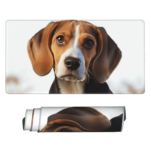 Tapis de souris XXL motif chien mignon pour décorer et protéger le bureau de votre bureau