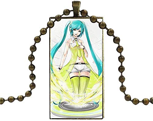 Preisvergleich Produktbild CKAWM Halskette Glas Anhänger Halskette Handgemachte Halbe Anhänger Rechteck Halskette Für Mädchen Geschenke