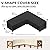 iBirdie Outdoor Sectional Cover for 85 x 85 inch L-Shaped Patio Sofa Waterproof Weatherproof 600D Heavy Duty Garden Furniture Cover Outside Sectional Couch Cover L Shape
