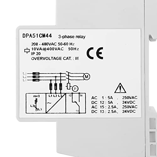 Relé monitoreo trifásico Irfora DPA51CM44 de 208-480 VCA para motores 3