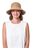 Coolibar UPF 50+ Women's Marina Sun Hat - Sun Protective (One Size- Tan)