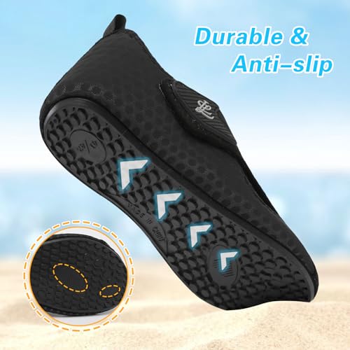 LeIsfIt Water Shoes for Women Men Wide Swim Beach Barefoot Shoes Quick Dry Aqua Socks for Pool Diving Boating River Yoga Lake Surf4