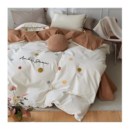 Housse de couette broderie élégante | Parure de lit cocon de douceur