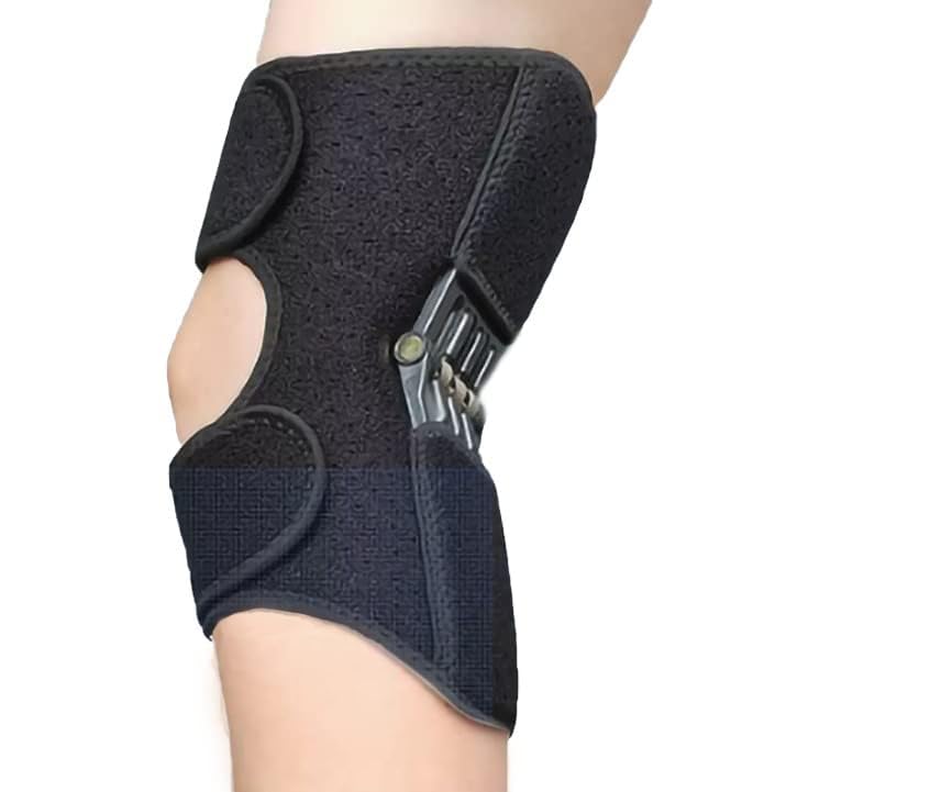 Power Knee Brace Joint Support Best Knee Brace for Knee Pain, Power Knee Stabilizer Pads for Men/Women weak Legs, Sport, Arthritis and Meniscus Tear Pain (1pair, Black)-image-20