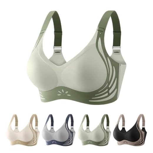 Senior+Deals+of+The+Day Prime+Membership Sports Bras for Women 2025 Comfortable Gather Bra Wireless Up Cooling Breathable Full Coverage Support Bra Saved+Items Returns Green XXL