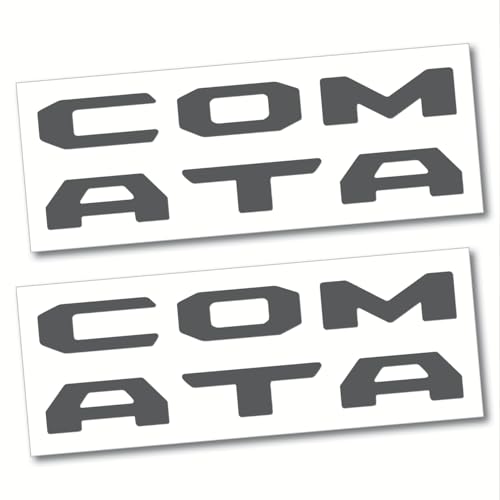 Image of (2 Sets) Prime Series UV Weatherproof Vinyl Decals for Glove Box Dashboard Letter Inserts Compatible fits Tacoma 2016-2023 (Gloss Dark Gray)
