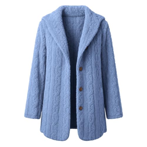 Fleece Jacket for Women Oversized Hooded Sweatshirt Fuzzy Hoodie Jacket - image 5