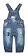 KIDSCOOL SPACE Baby & kleine Jungen Mädchen Große Latztasche Aufgesetzte Jeans-Latzhose aus gewaschener Baumwolle,Blau,9-12 Monate