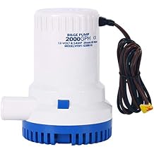 DasMarine 2000 GPH 12v Boat Marine Plumbing Electric Bilge Pump 1 1/8"29MM outlet 8.5AMP