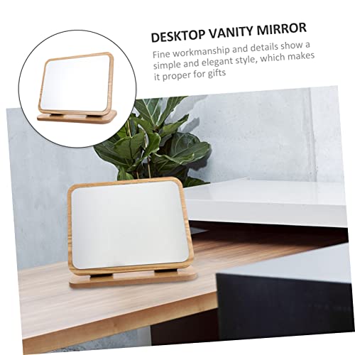 Espejo de Maquillaje de Madera Plegable para Mesa miniatura 7