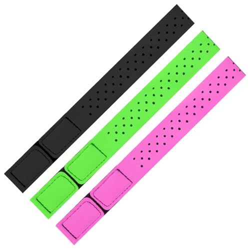 YQQYG 3 PCS Coros Heart Rate Monitor Band, Replacement Orange Theory Heart Rate Monitor Armband, Soft Adjustable Orange Theory Armband Strap for Theory Fitness(Black, Green, Rose Red)