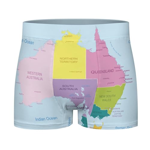 Maps of French Guiana Men's Underwear Boxer Briefs, Ice Silk Stretch Moisture Wicking Underwear4