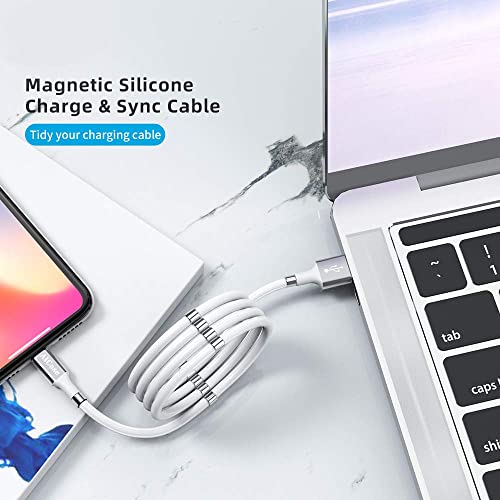 Aicase Magnetic Charging Cable,(6.6 Ft) Super Organized Charging Magnetic Absorption Nano Data Cable For Phone 11/Xs/Xs Max/Xr/X/8/8 Plus/7/7 Plus/6S/6S Plus/6/6 Plus/Se/5S/5C/5/Pad/Pod #TOP4