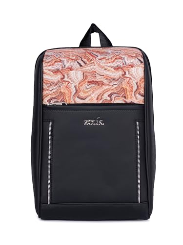 ZOUK Olina Daypack for Women – Convertible Backpack with Laptop & iPad Compartments | Stylish Handcrafted Office & Travel Bag with Water-Resistant Lining & Dual Straps | Nicobar Coral