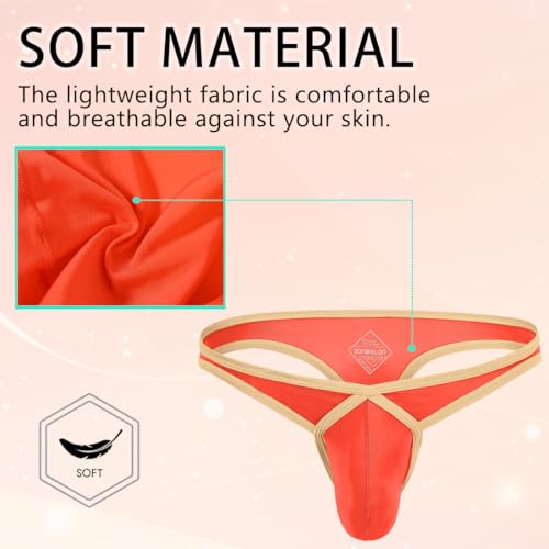 Men's Sexy lingerie Thongs Underwear Pouch Male G-String Athletic Supporter Stretch and Comfort3