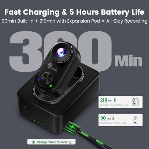 TIMNUT 4K Mini Body Camera