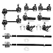DLZ 10 Pcs Suspension Kit-Front Lower Ball Joint Inner Outer Front Tie Rod End Front Rear Sway Bar Compatible with Toyota Corolla 1993 1994 1995 1996 1997 1998 1999 2000 2001 2002 K9742 EV303 K90124