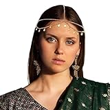 Gold Head Jewellery,Gold Head Chain for Woman, Indian Head Jewellery,Festival Hair Accessories,Hair Accessories,Daily Hair Accessories Prom Makeup - Image 7
