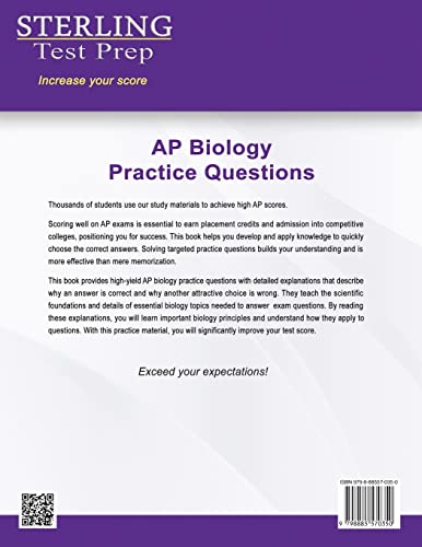 Sterling Test Prep AP Biology Practice Questions: High Yield AP Biology Questions - Image 2