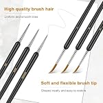 11 Pcs Detail Paint Brushes Set, fine Miniature Paint Brush for Detailing, Tiny Paintbrushes for Art Acrylic, Watercolour, Model, Nail, face