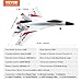 VEVOR RC Plane, 2.4GHZ 4 Channel RC Airplane with 6-Axis Gyro Stabilizer&2 Batteries, Ready to Fly SU-27 Fighter Aircraft Plane Toy for Adults Kids Beginners Boys Birthday/Xmas Child Gift